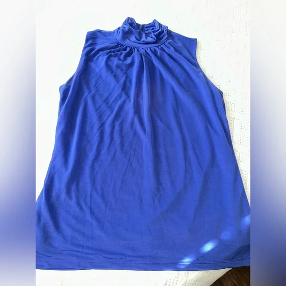 Elegant Blue Sleeveless Top Size L - Picture 1 of 6